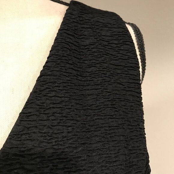 COLDWATER CREEK black sleeveless v-neck knee length dress size P6 - Picture 5 of 11